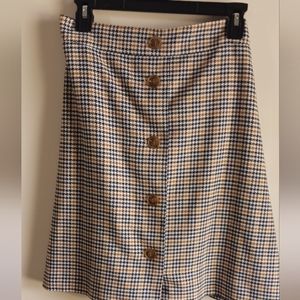 Ann Taylor Decorative Button A Line Skirt